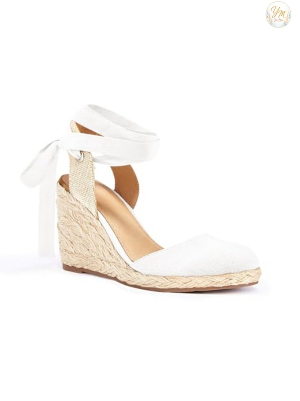 Womens Lace Up Espadrille Wedges Platform Sandals Closed Toe Slingback Heels